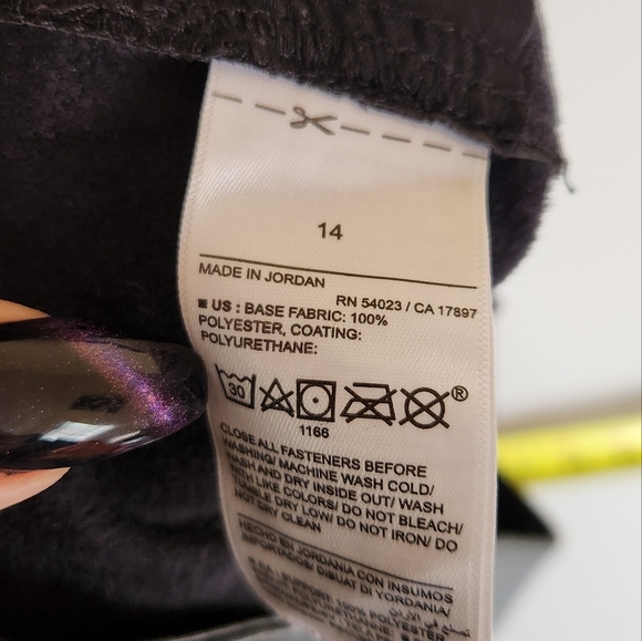 Old Navy High Rise OG Straight Faux Leather Black Ankle Pants Size 14 Minimalist - Picture 6 of 10